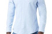 Levi’s Long-Sleeve Battery Housemark Slim Camisa, Allure, L Hombre