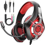 Tatybo Cascos Gaming, Auriculares Gaming con Graves Envolventes 3D, Micrófono Reducción De Ruido Y Almohadillas De Proteína, para Ps4 Ps5 Xbox PC Laptop